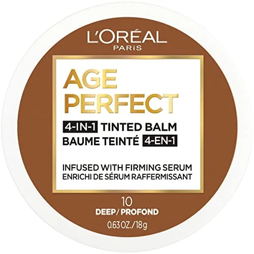 L'Oreal Paris Age Perfect 4-in-1 Tinted Face Balm Foundation with Firming Serum, Deep 10, 0.61 Ou... | Walmart (US)