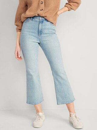 Higher High-Waisted Cropped Flare Jeans for Women | Old Navy (US)