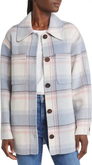 Connie Plaid Wool Blend Shirt Jacket | Nordstrom