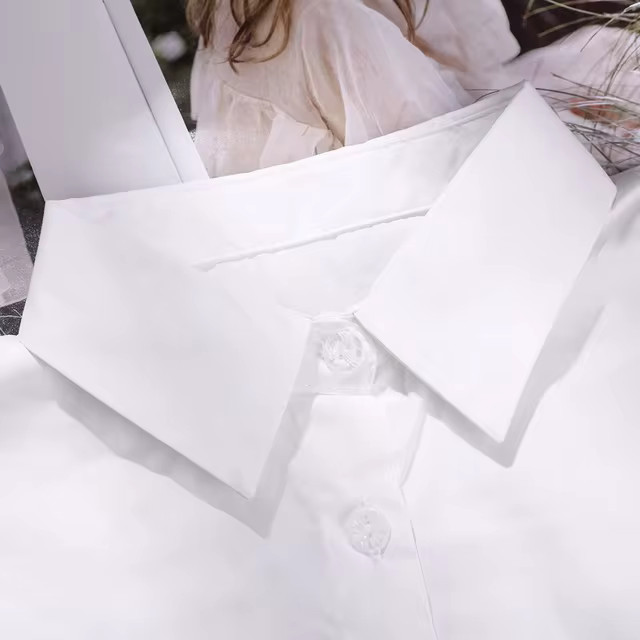 Decoração de colarinho falso de algodão feminino, camisa destacável blusa, camisola colares f... | Aliexpress BR (BR)