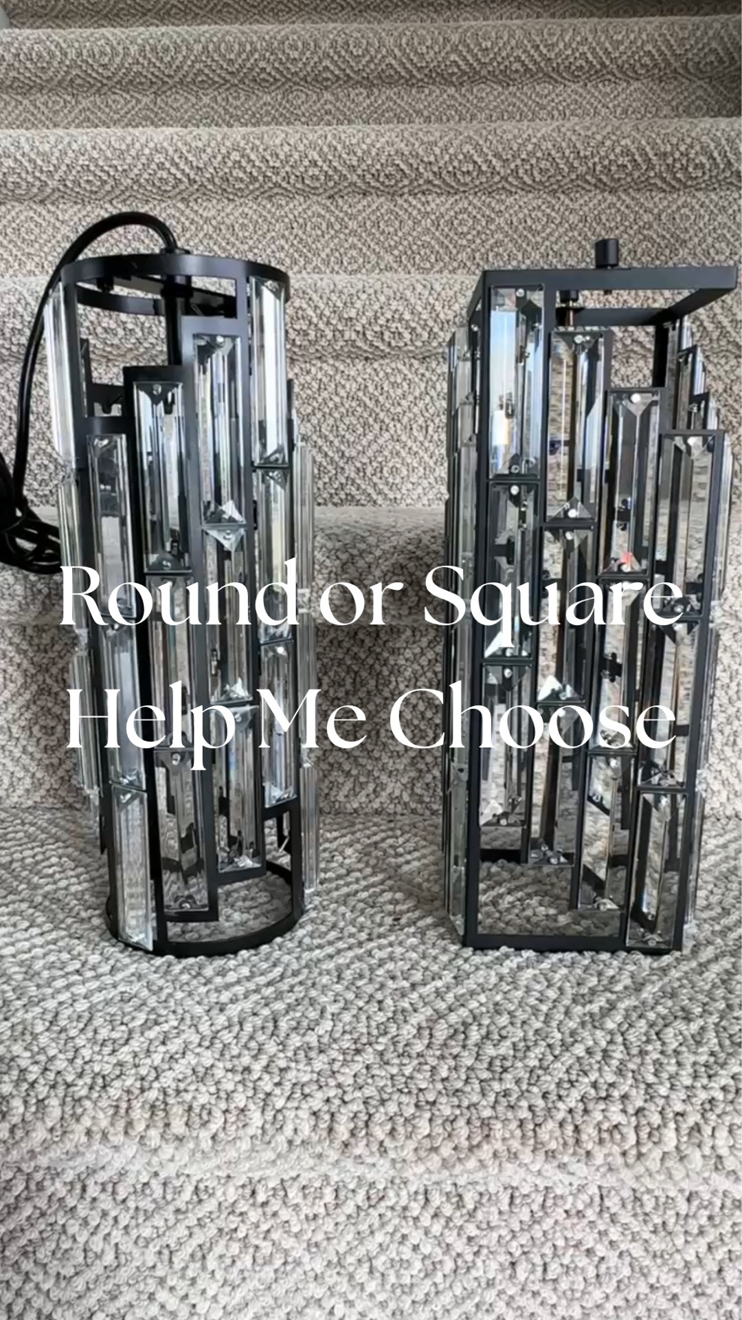 Help me decide between these two pendant lights! Do you like the round or square version better??

#LTKHome #LTKSaleAlert #LTKdayinmylife