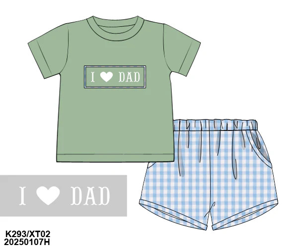 I LOVE DAD SHORTS SET | Tutti Frutti Kids Co