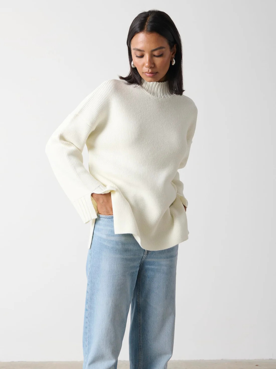 Amory Grown Neck Knit Jumper | Pretty Lavish (UK)