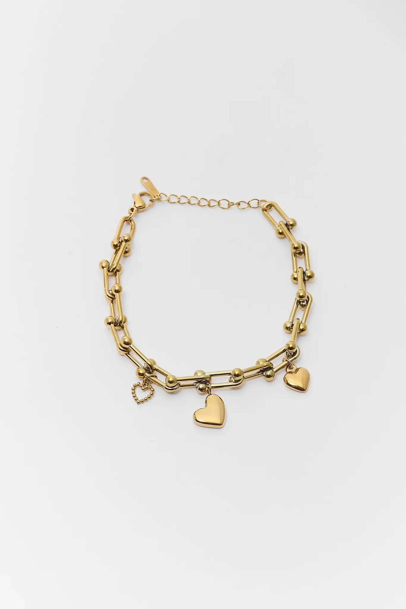 Laura Gold Chain Link Charm Bracelet | Avara