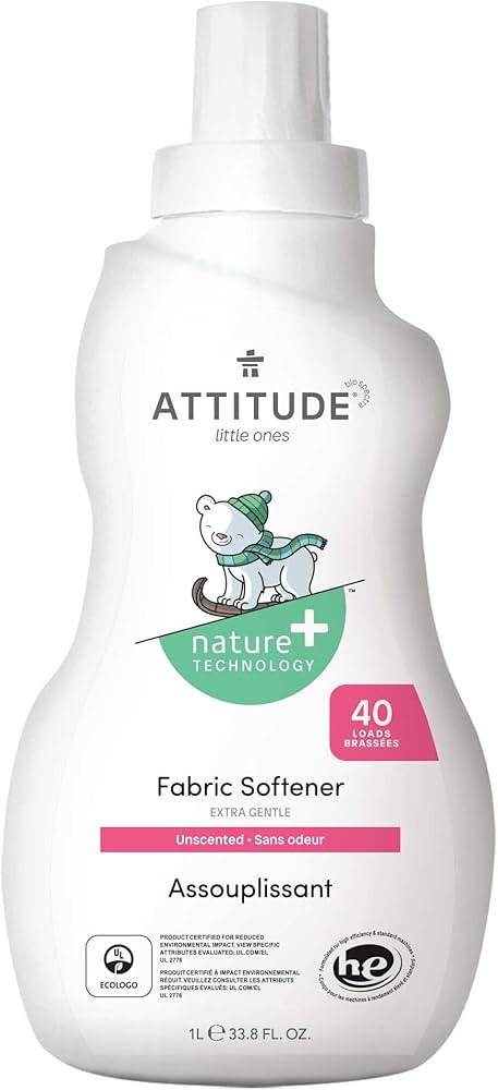 ATTITUDE Natural Baby Fabric Softener, Hypoallergenic, Free of Dye and Enzyme, Fragrance-Free, 33... | Amazon (US)