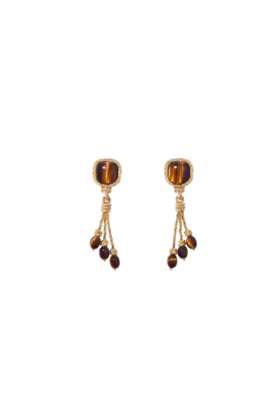 Miki Tiger Eye Earrings | Bunny & Babe