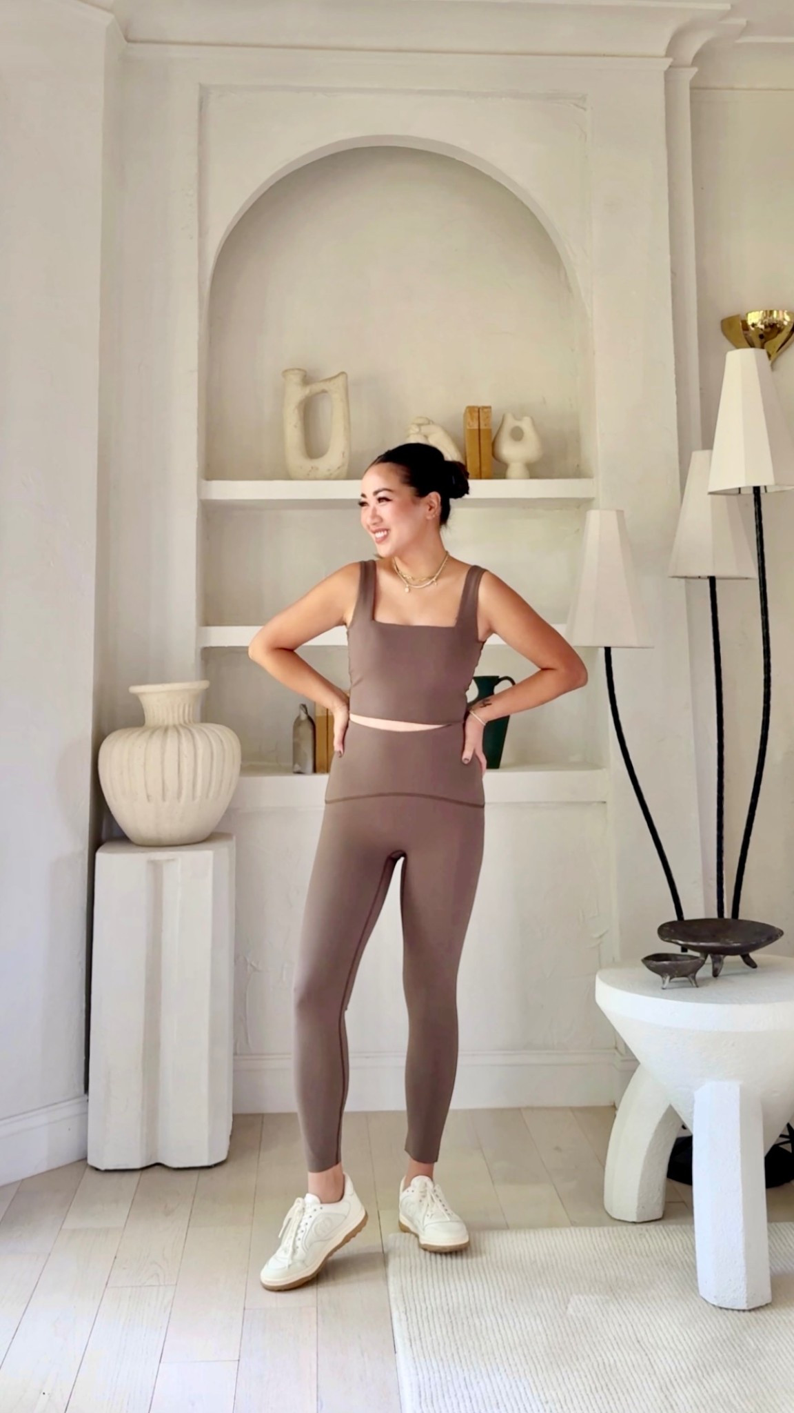 LEGGINGS ON SALE!

Petite-friendly length, doesn’t show camel toe or tummy folds. Truly smoothing from all sides!

For size reference, I’m 5 ft 115 pounds and wearing a size Small in the leggings and size XS in the top.

#LTKPetite #LTKSaleAlert #LTKActive