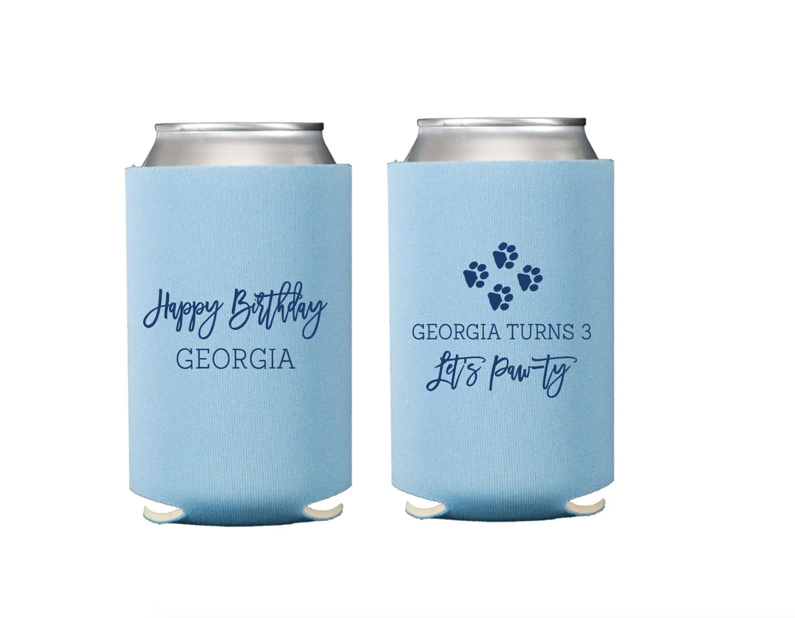 Puppy birthday party, Puppy pawty favor, Puppy dog party supplies, Personalized can cooler, Kids ... | Etsy (US)