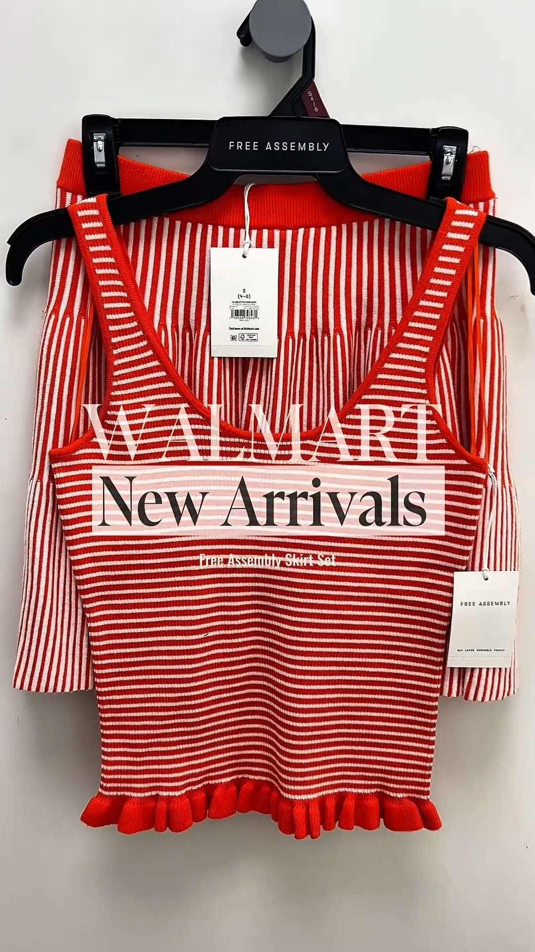 This cute ruffle hem tank top and matching skirt also comes in blue. This would be a cute variation outfit or summer holiday outfit. #walmartpartner #summerfashion

#LTKootd