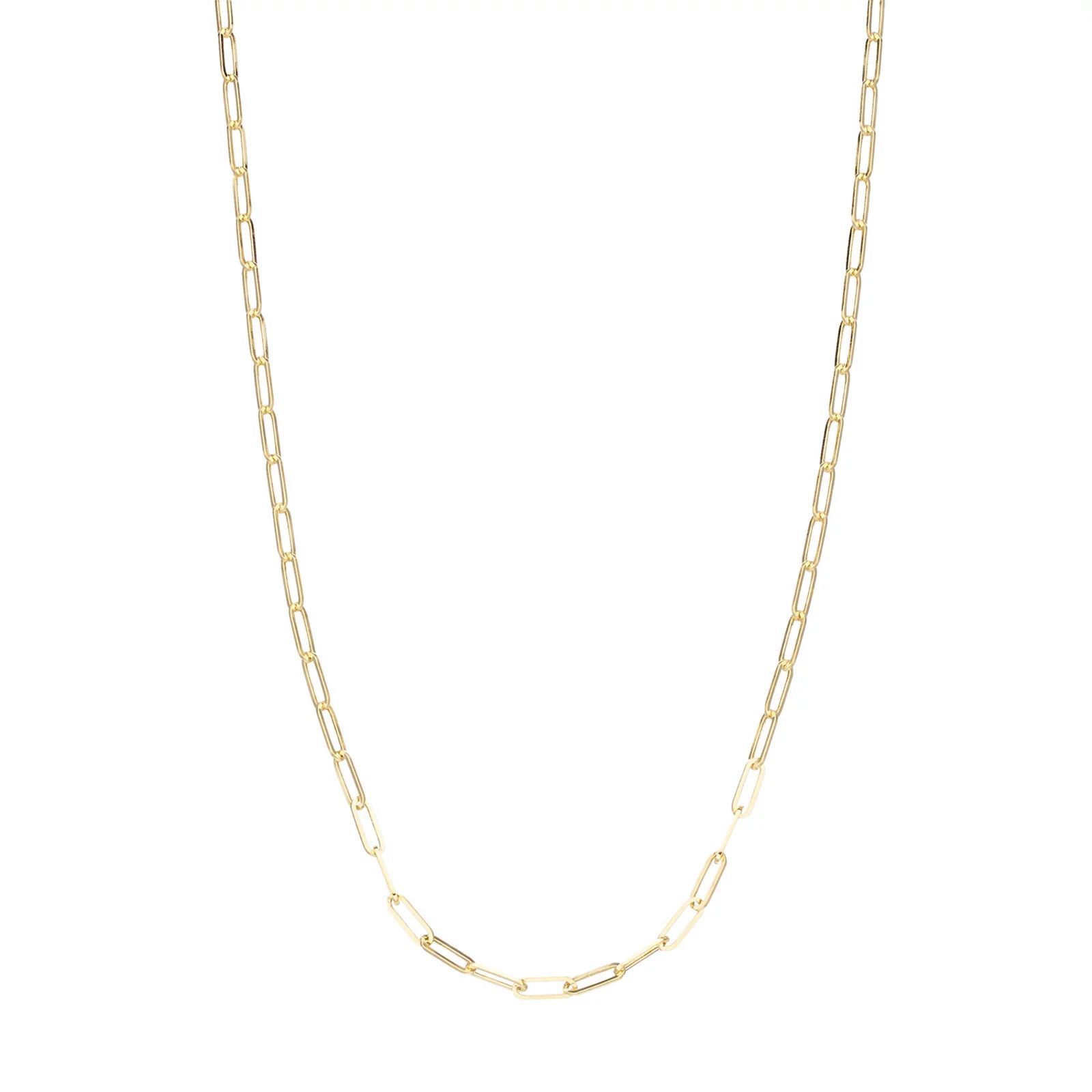 14k Gold Paperclip Necklace, Women's, Size: 18"", Yellow | Kohl's