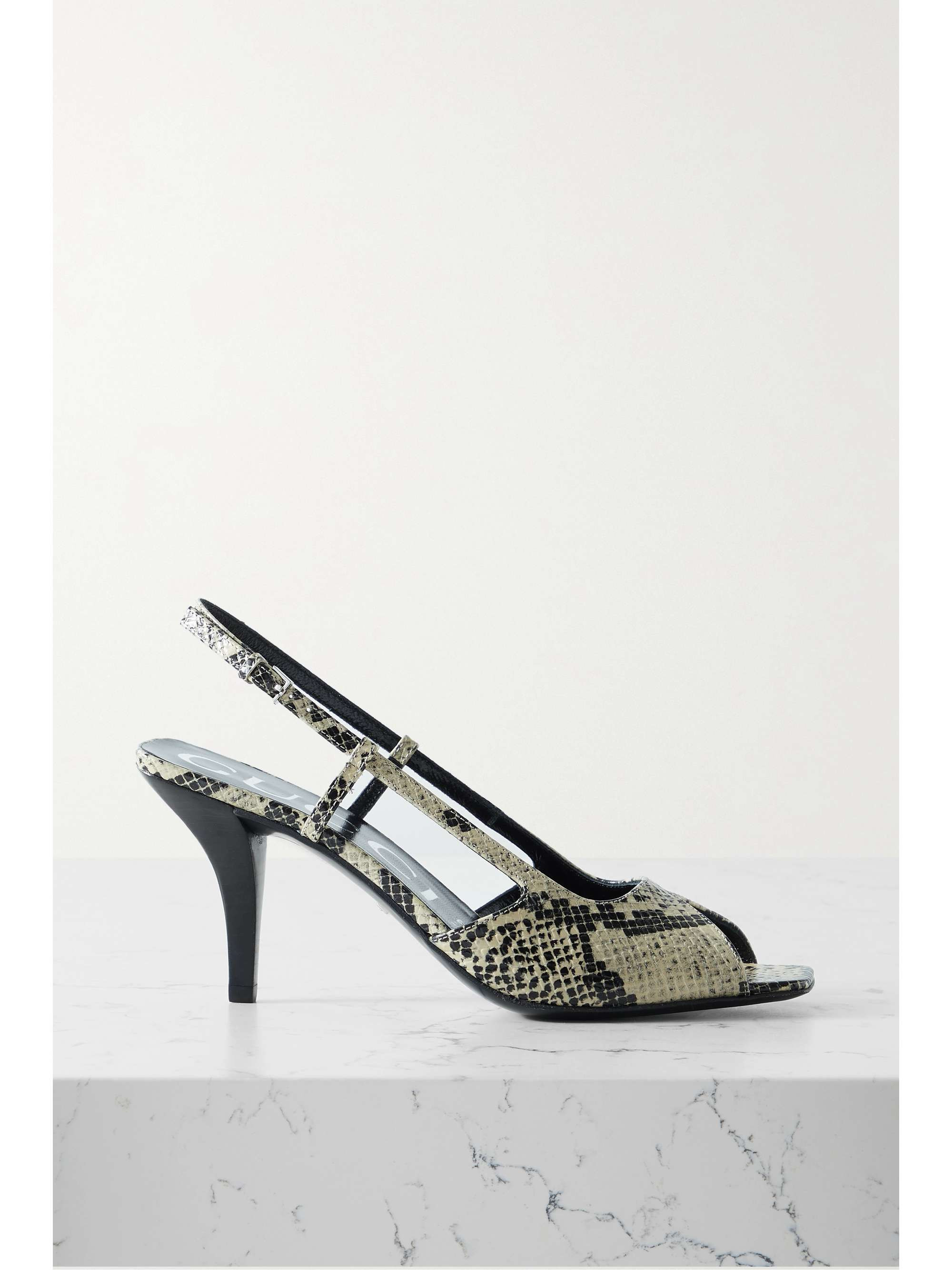 Tom snake-effect leather slingback pumps | NET-A-PORTER (US)