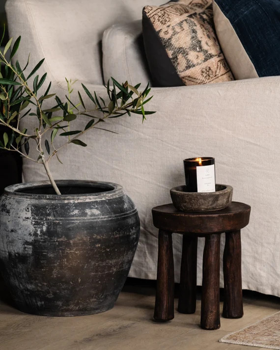 Long Legged Carved Dark Wood Senufo Stool (Free Shipping) | Etsy (US)