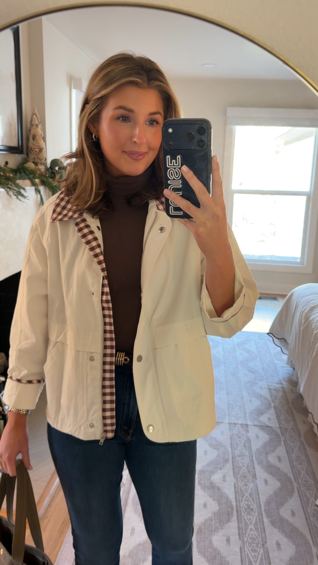 Saturday ootd! Wearing a S in top and jacket and 26 in jeans 