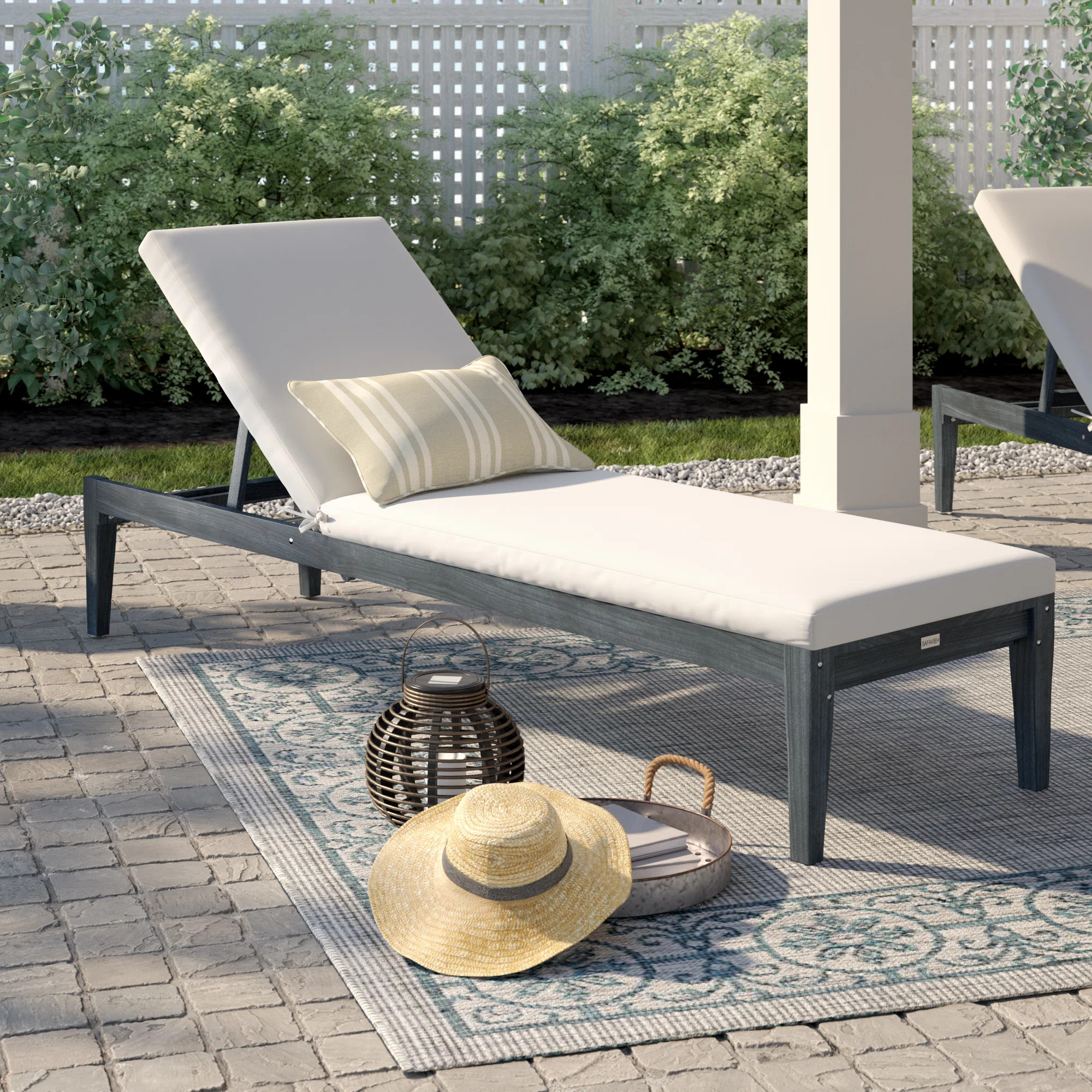 Arwen Outdoor Acacia Chaise Lounge | Wayfair North America