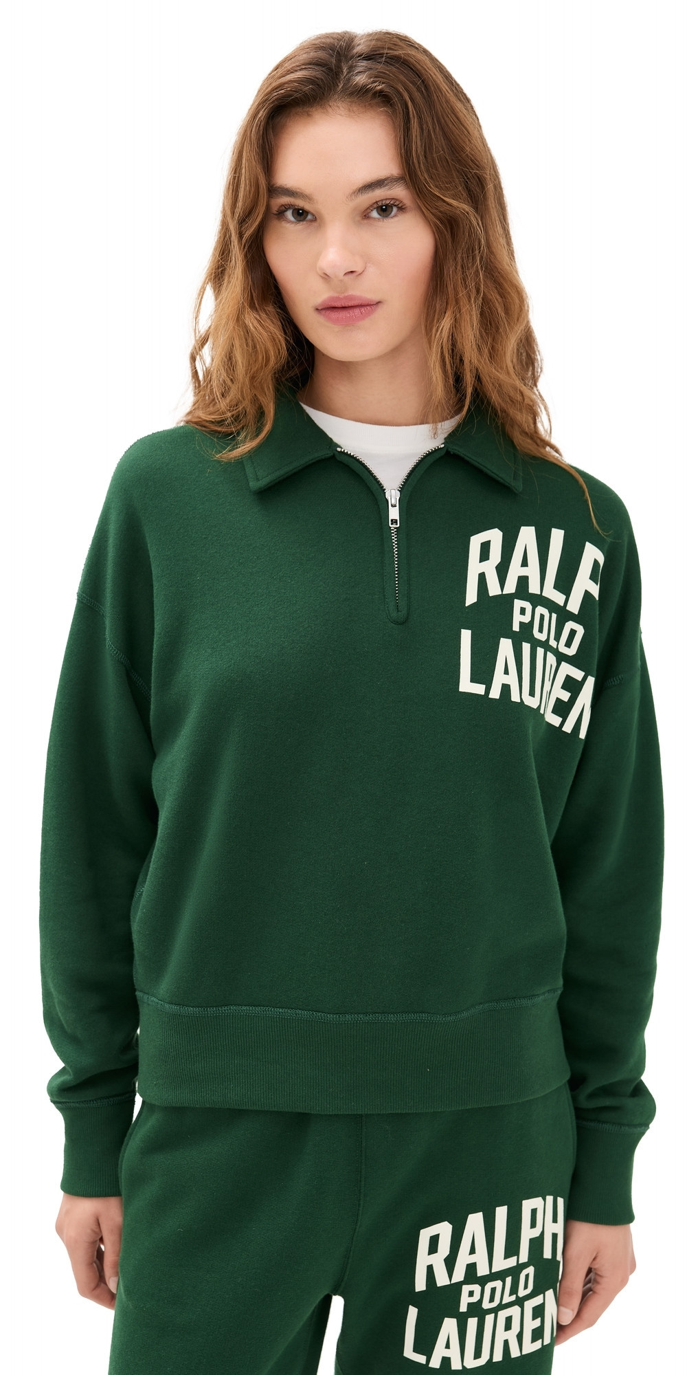 Polo Ralph Lauren Half Zip Sweatshirt Northwest Pine XL | Shopbop