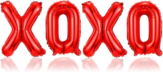 XOXO Valentine Balloons - Mylar Balloons, Photo Props, Galentines Day & Valentines Party Decorati... | Amazon (US)