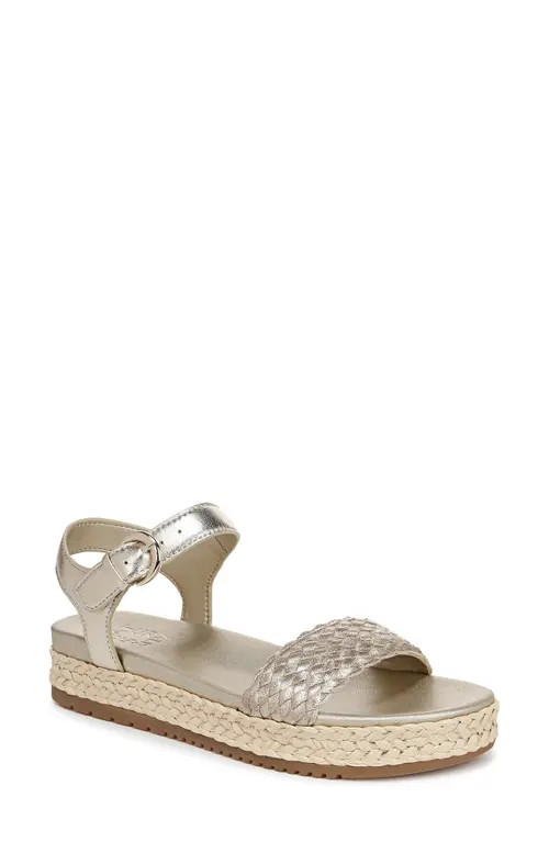 Naturalizer Neila Ankle Strap Platform Sandal in Champagne at Nordstrom, Size 10 | Nordstrom