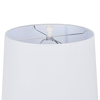 Nourison Home 24" White Farmhouse Ceramic Pottery Jug Table Lamp for Bedside Table, Living Room, ... | Amazon (US)