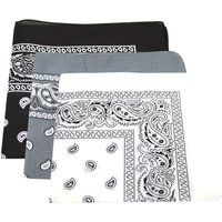3x Paisley Pattern Bandana Head Neck Scarf Black White & Grey U | Etsy (UK)