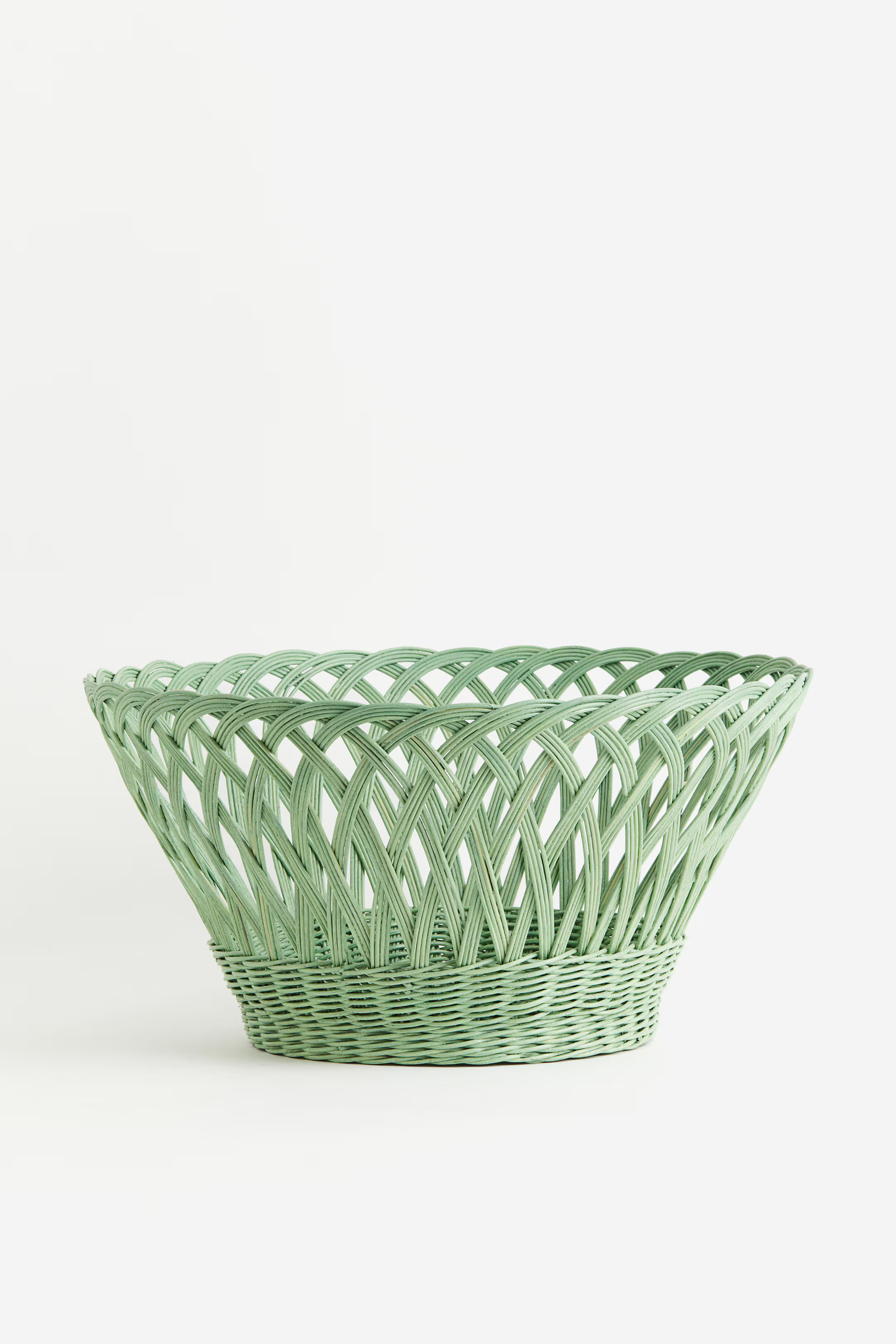 Large Rattan Storage Basket - Green - Home All | H&M US | H&M (US + CA)