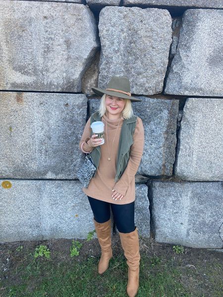 An easy stylish outfit: Spanx leggings, Duey Stephen’s cobble Hill Top, boots, and a moto vest. 

#LTKmidsize #LTKSeasonal #LTKstyletip