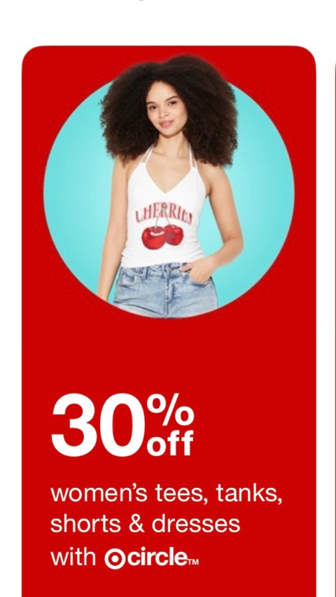 Target circle week! 30% off woman’s summer essentials! 

#LTKFindsUnder50 #LTKSaleAlert #LTKSeasonal