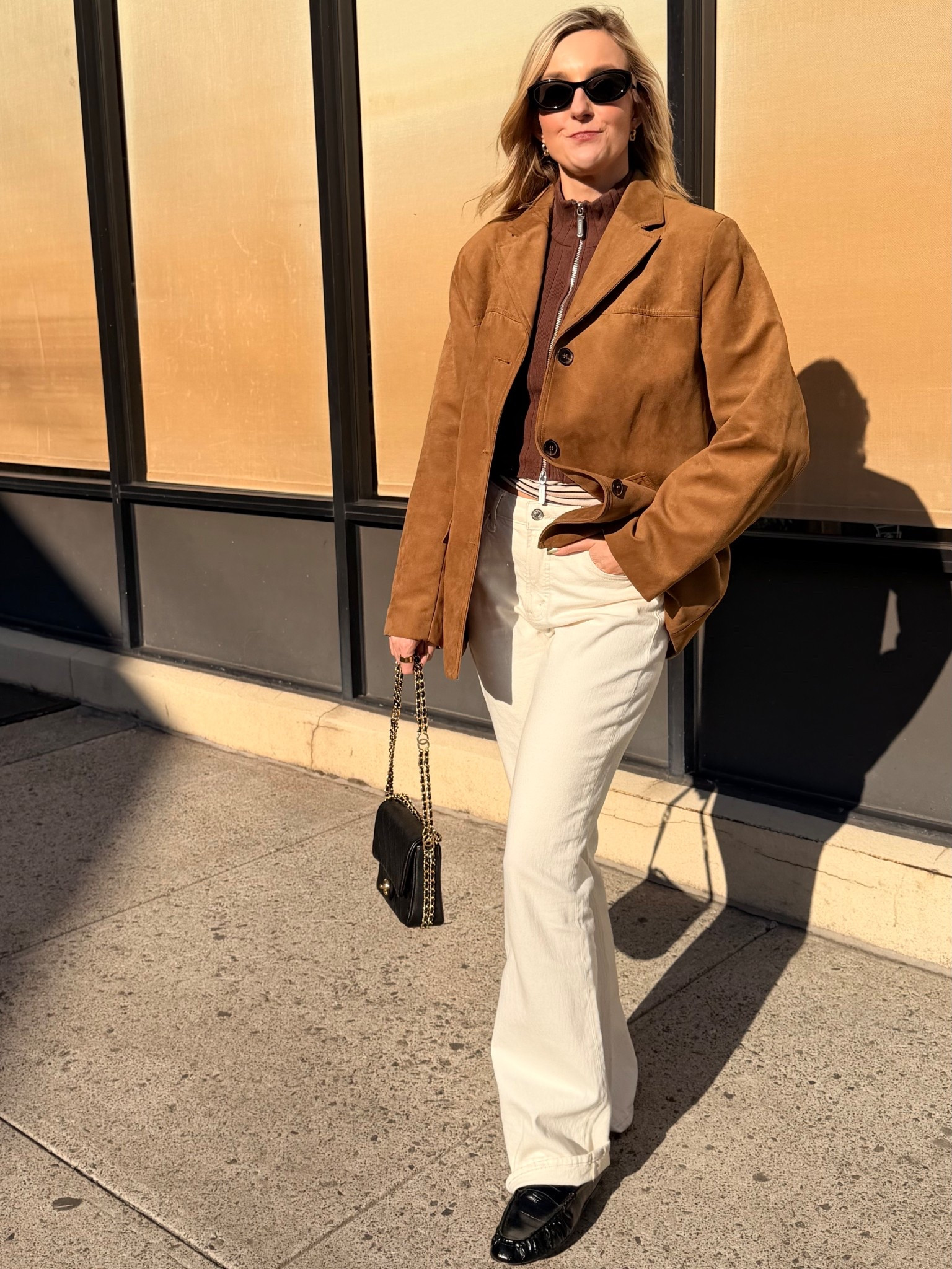 One of my most styled pairs of denim - the white is a staple in every spring closet!

@abercrombie jeans size 26!

White jeans outfit • spring outfits 2026 • business casual workwear • suede blazer 

#LTKdayinmylife #LTKootd #LTKgrwm