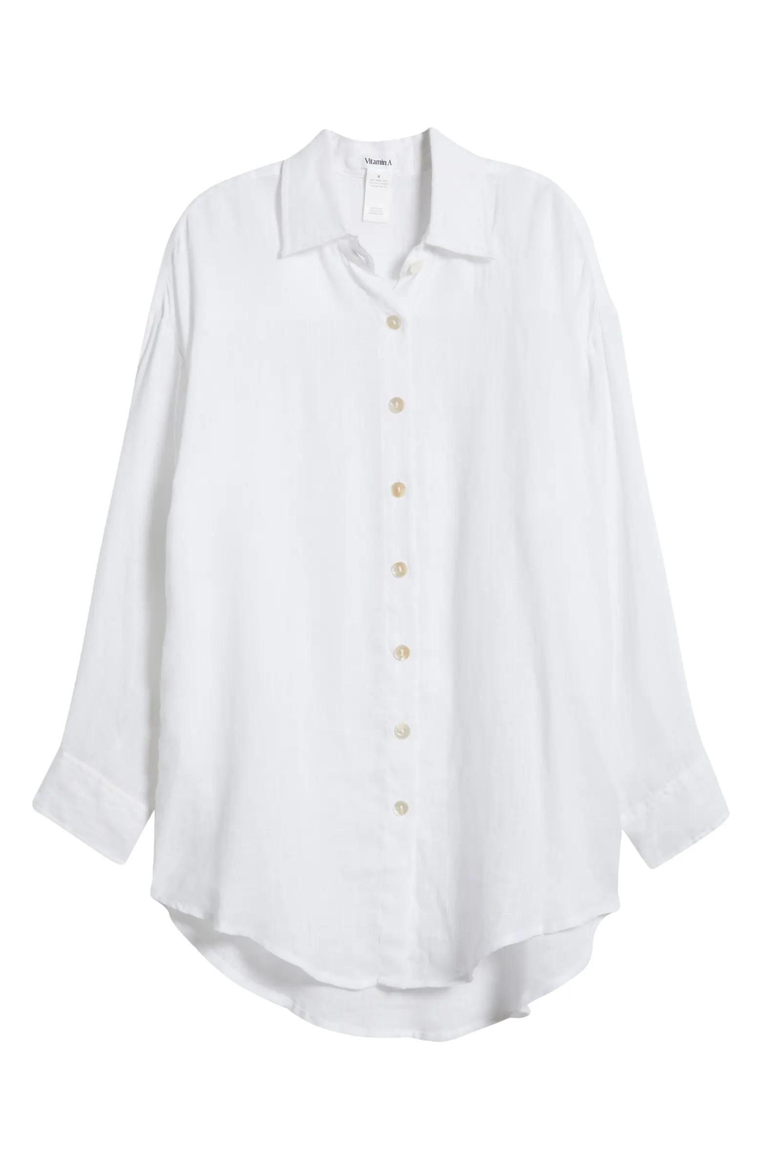 Playa Oversize Linen Cover-Up Shirt | Nordstrom
