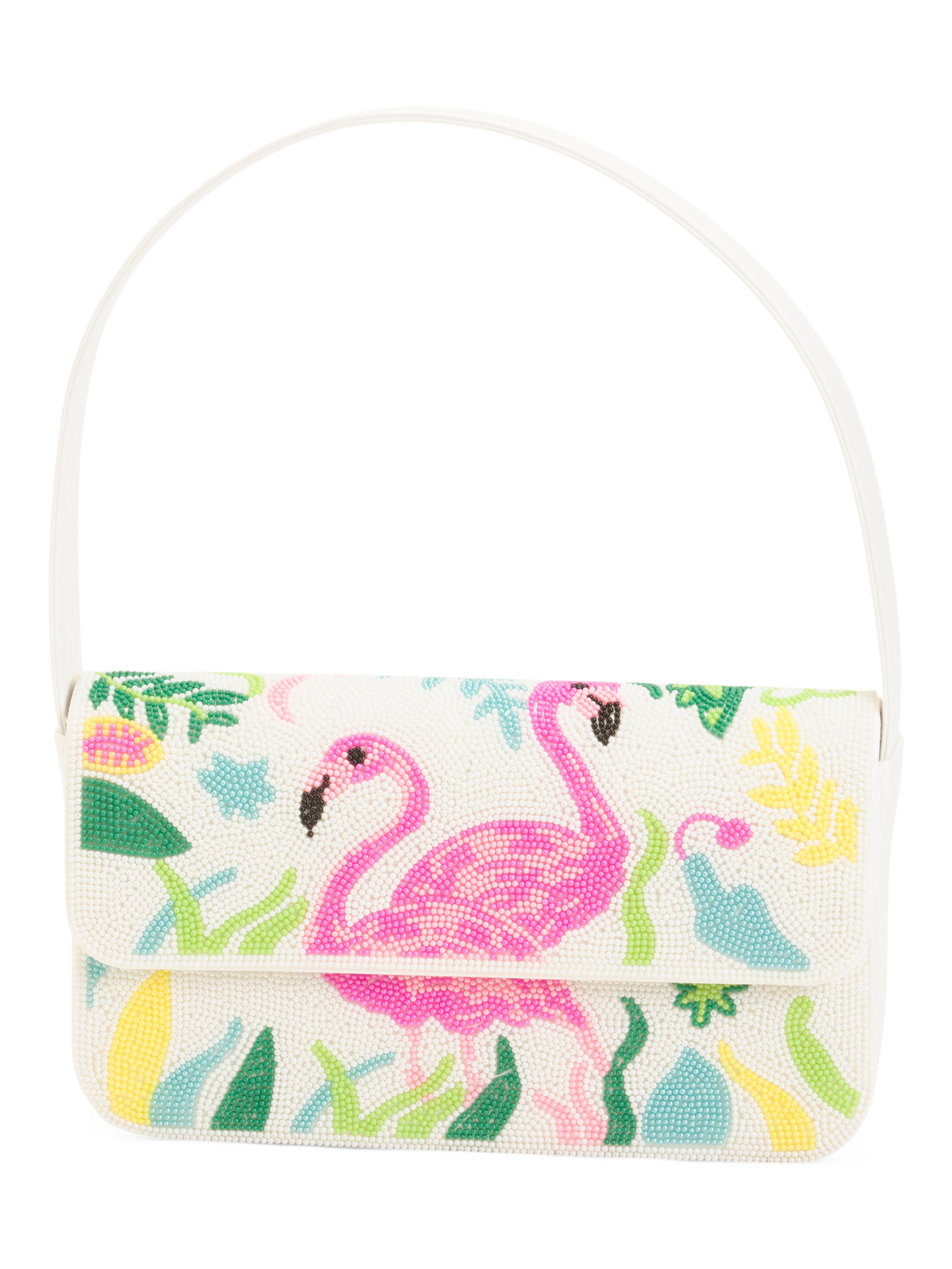 Beaded Flamingo Shoulder Bag | TJ Maxx