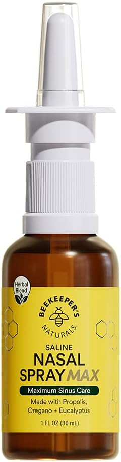 Beekeeper's Naturals Propolis Nasal Rinse Spray Max, Relief for Adults w/Eucalyptus, Oregano & Sa... | Amazon (US)