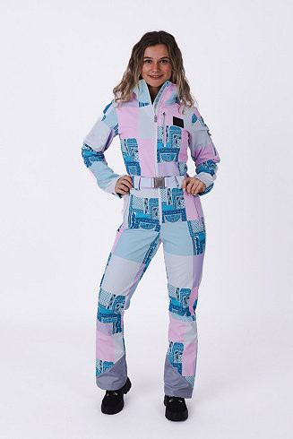 Women's Patchwork Chic Ski Suit | Macy's