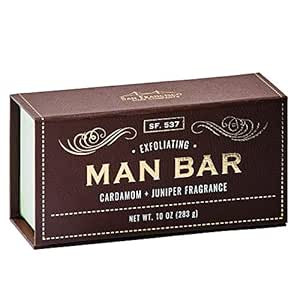 San Francisco Soap Company Exfoliating Man Bar, Cardamom & Juniper, 10 Ounce | Amazon (US)