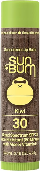Sun Bum SPF 30 Sunscreen Kiwi Lip Balm - Moisturizing Aloe Vera and Vitamin E - Vegan and Cruelty... | Amazon (US)