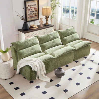 3 Seat Chair Sofa Lounge Chair With Backrest Fully Compressed Sofa Suitable For Living Room | Wayfair North America