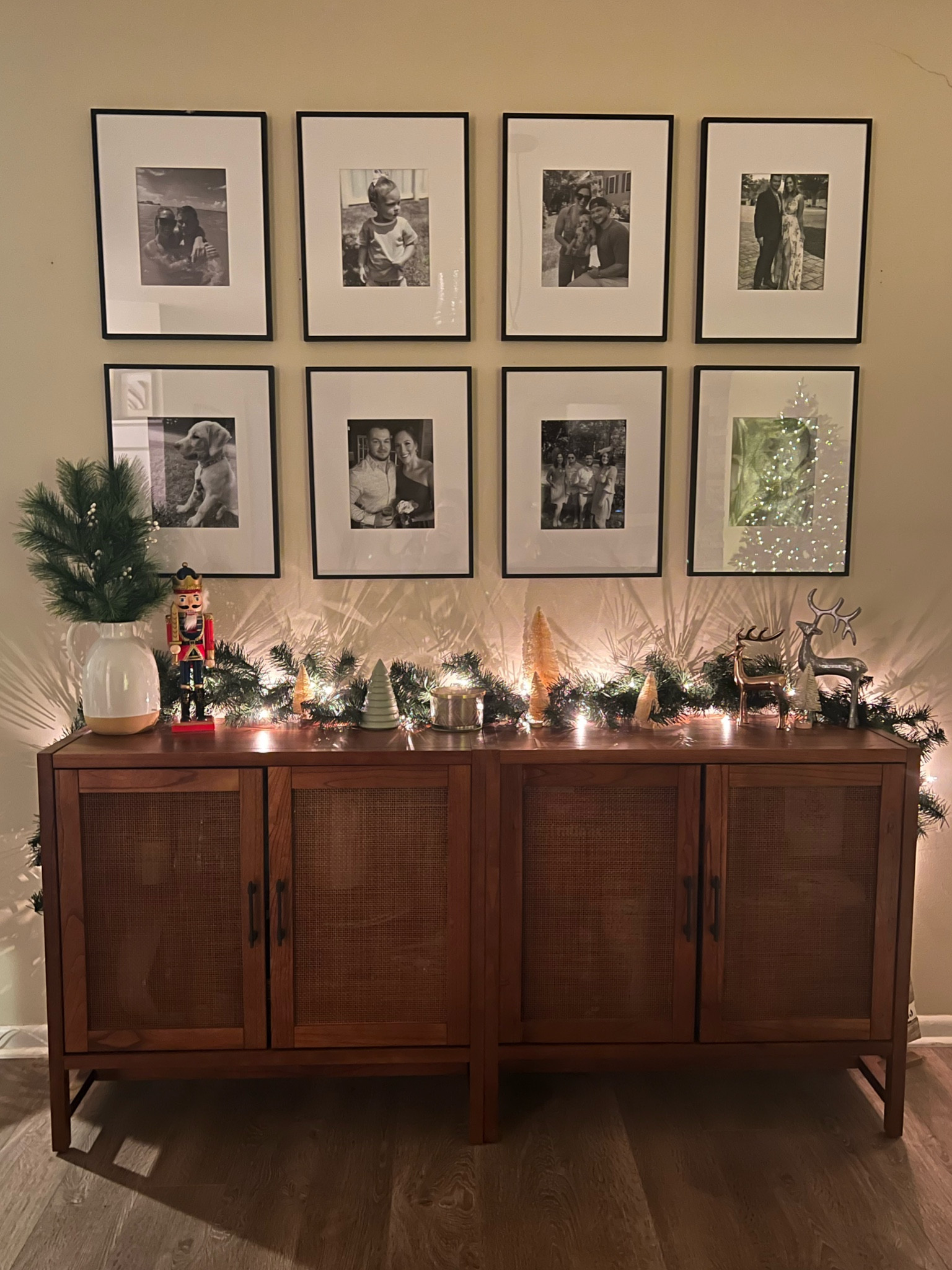 Christmas decor, deck the halls, holiday decorations, Christmas tree. Gallery wall, entry way, tv stand, cabinets, home decor 

#LTKHoliday #LTKSeasonal #LTKhome