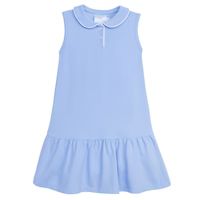 Girl's Blue Polo Dress - Monogram Kids Clothes | Little English