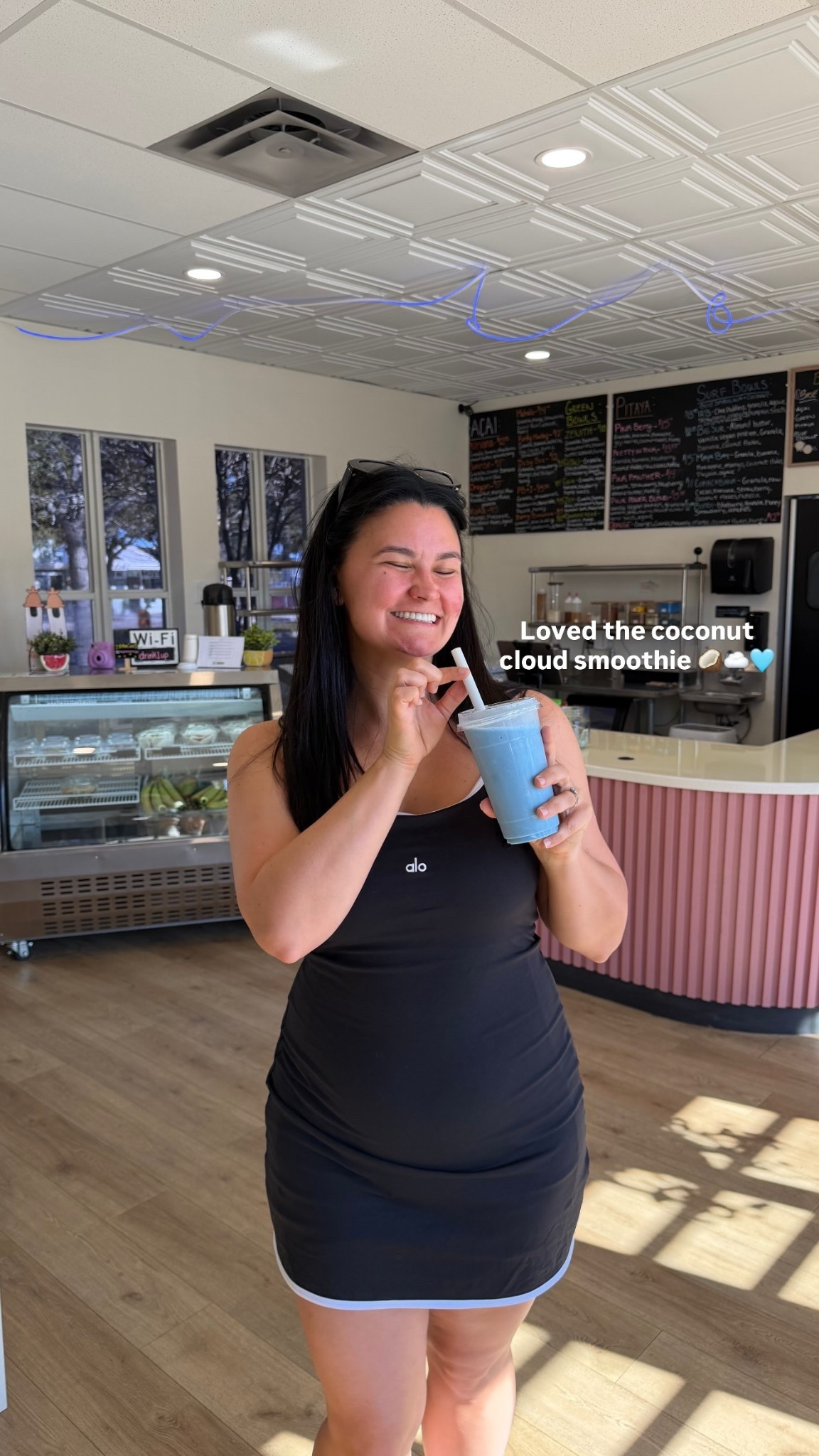 @alo  Loved the coconut cloud smoothie 🥥☁️🩵 @thejuiceboxlargo