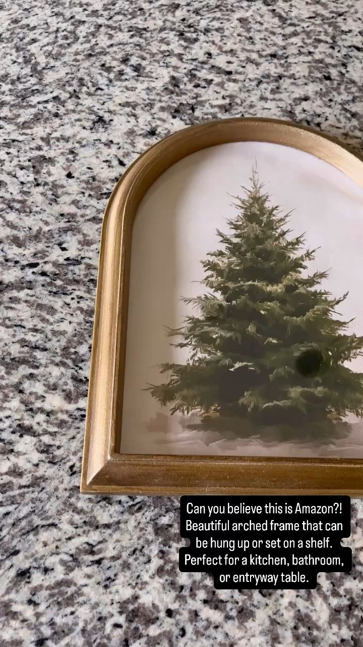 Can you believe this is Amazon?!
Follow @lifeinmyarizonahome for more holiday ideas and inspiration. 

This beautiful arched frame can be hung up or set on a shelf. Perfect for a kitchen, bathroom, or entryway table. 

#christmasdecor # winterdecor #homedecorr

#LTKHome #LTKActive #LTKSeasonal