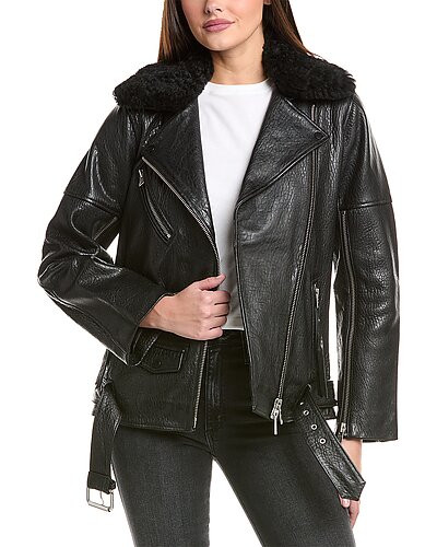 Vendra Nz Leather Biker Jacket | Rue La La