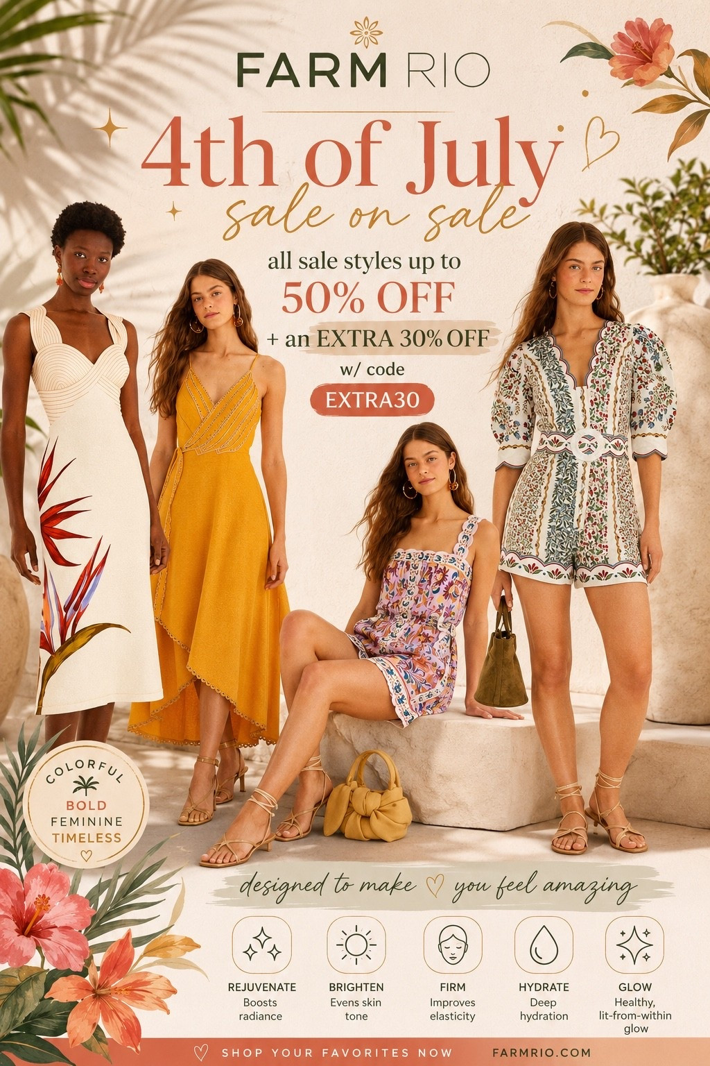 #farmrio FarmRio is having their sale on sale for the Fourth of July!! use code extra30 here some of my favorites

#LTKootd #LTKgrwm #LTKOver40