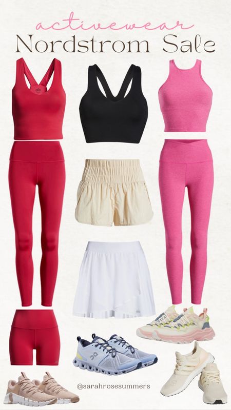Women’s activewear on the Nordstrom sale - matching sets by Alo and beyond yoga, comfortable high waisted best selling free people movement shorts, tennis skirt, tennis shoes and socks 

#LTKFitness #LTKshoecrush #LTKxNSale