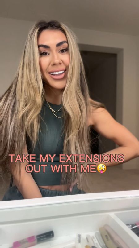 DIY TAKING OUT MY OWN EXTENSIONS 🤭🤣👏🏼 #hair #tutorial #hairextensions #fyp #viral #tiktok #vlog #dIY

#LTKbeauty #LTKunder50 #LTKFind