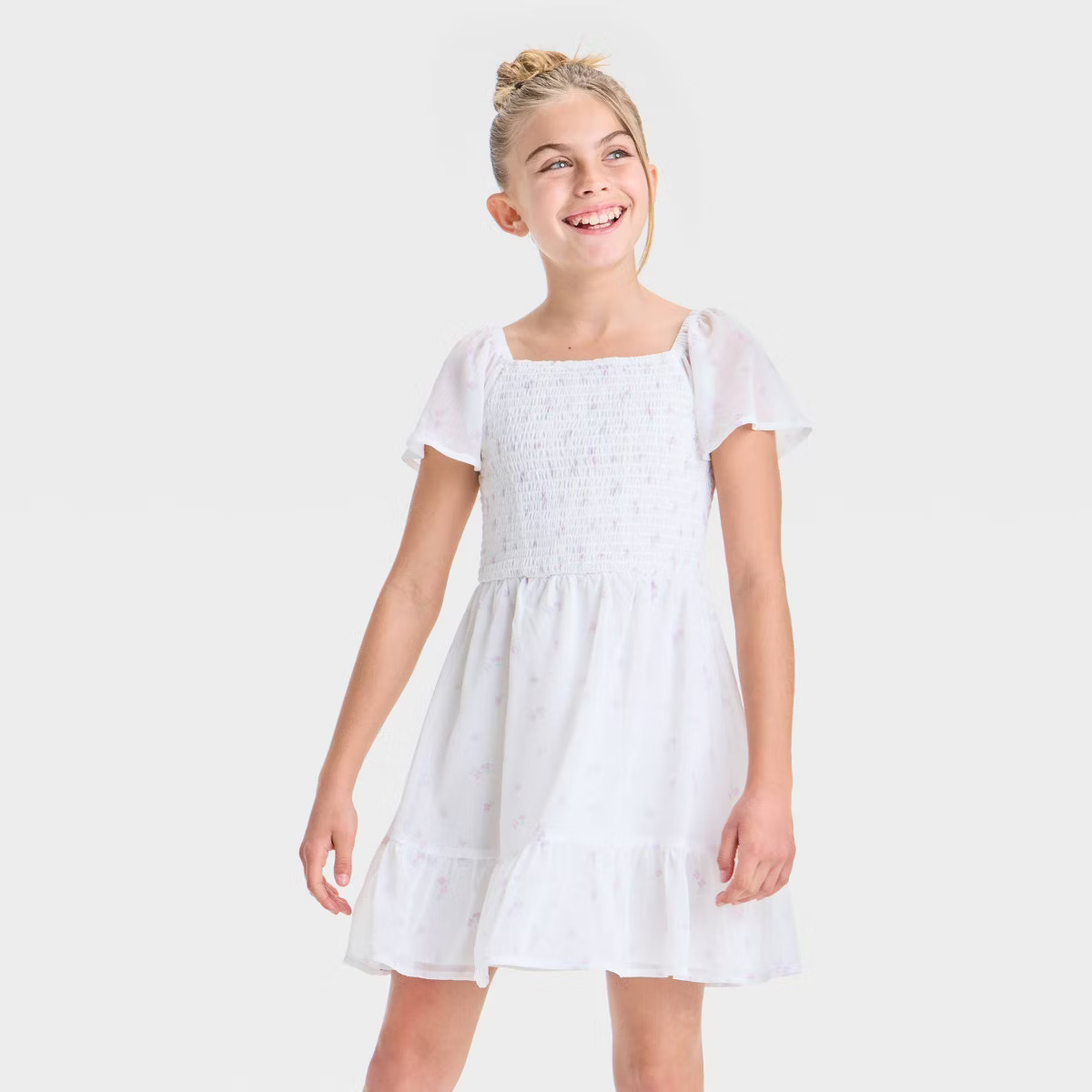 Girls' Short Sleeve Chiffon Dress - Cat & Jack™ | Target
