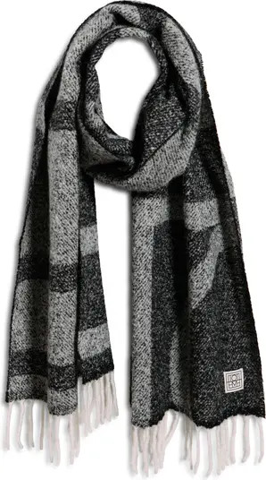 TOTEME Monogram Jacquard Alpaca Blend Fringe Scarf | Nordstrom | Nordstrom