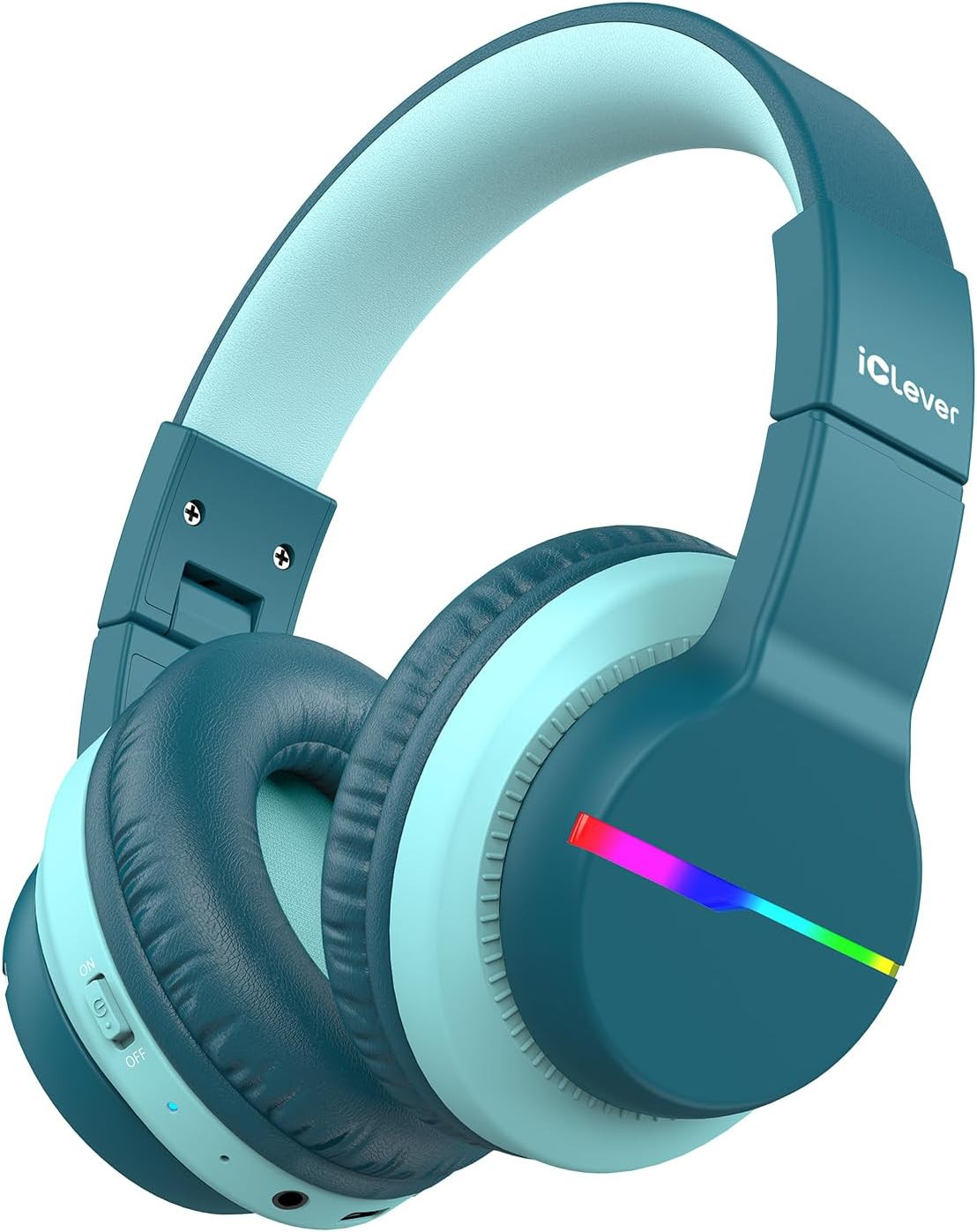 iClever BTH12 Kids Bluetooth Headphones 85H Playtime with LED Lights Travel | Amazon (US)