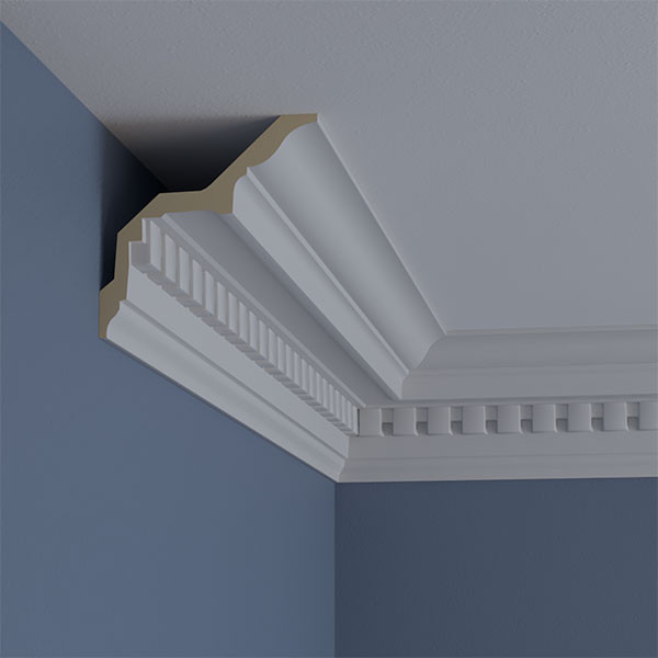 5-Inch H x 5-Inch P x 7 1/8-Inch F x 94 1/2-Inch L Dentil Crown Moulding | Architectural Depot