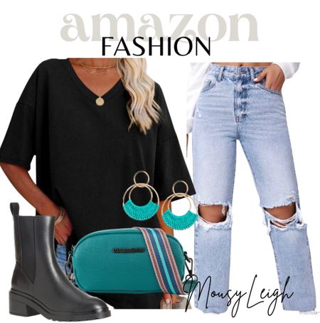 Amazon Look! Distressed denim, oversized tee, statement earring, crossbody bag, and lug boots! 

amazon, amazon find, amazon finds, found it on amazon, amazon style, amazon fashion, amazon spring, amazon summer, amazon tops, amazon look, amazon shopping, colorful, bag, hand bag, tote, tote bag, oversized, shoulder bag, backpack, belted bag, belt bag, fall, fall style, fall outfit, fall outfit idea, fall outfit inspo, fall outfit inspiration, fall loom, fall fashions fall tops, fall shirts, flannel, hooded flannel, crew sweaters, sweaters, long sleeves, pullovers, earrings, boots, fall boots, winter boots, fall shoes, winter shoes, fall, winter, fall shoe style, winter shoe style, 
 

#LTKshoecrush #LTKFind #LTKstyletip