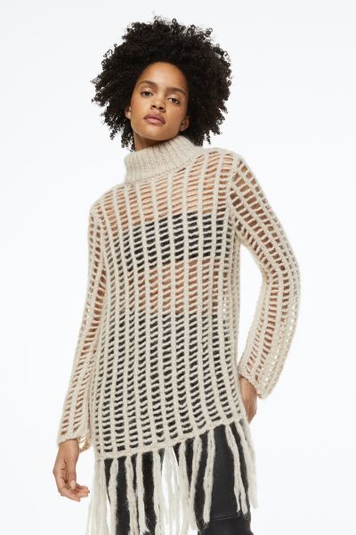 Oversized Fringe-trimmed Dress | H&M (US)