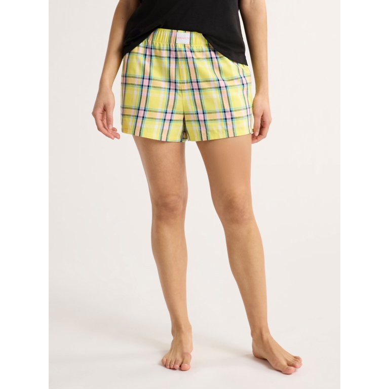 Joyspun Women's and Women’s Plus Woven Pajama Boxer Shorts, Sizes XS to 3X - Walmart.com | Walmart (US)