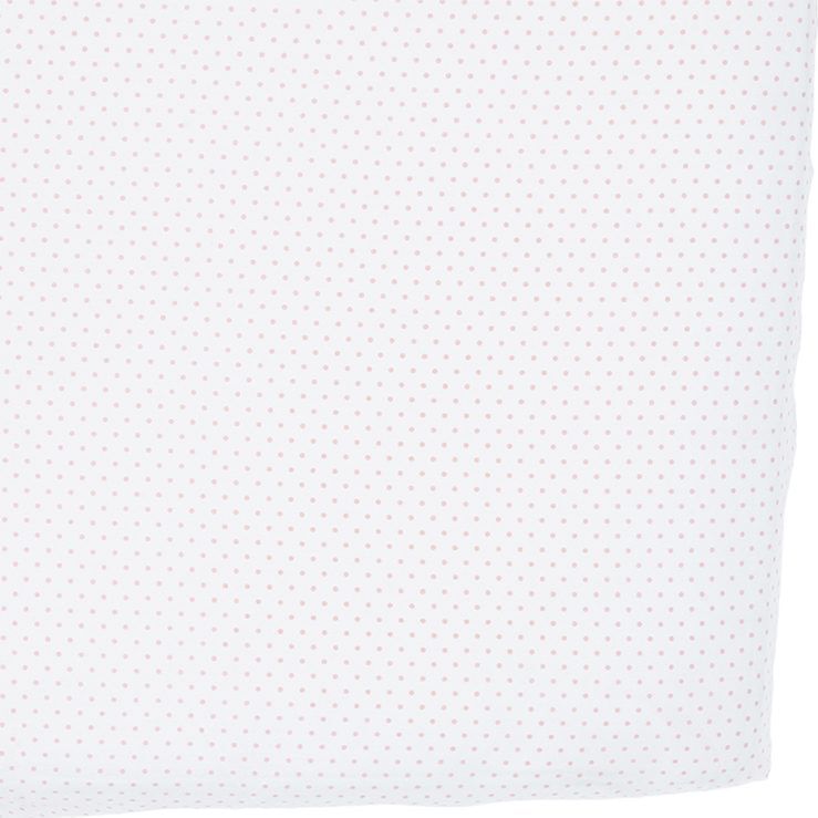 Pin Dot Organic Crib Sheet, Light Pink | Maisonette